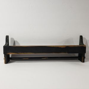 Farmhouse Distressed Towel Rack w/ Shelf